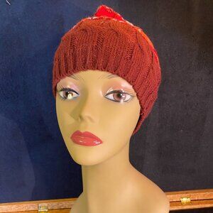 Tickled Pink Knit Beanie PinkTickled Pink multico Cable Knit Slouch Hat One Size